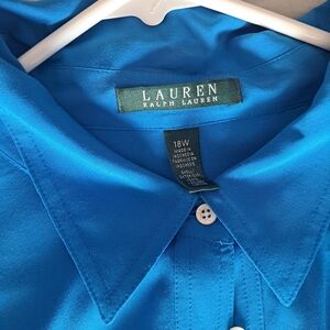 Ralph Lauren 18W button up blue dress